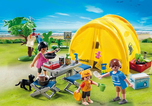 PLAYMOBIL Vacaciones - Tienda de campaña Familiar (5435)