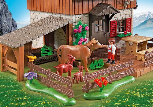 Playmobil Vida en la Montaña - Casa de los Alpes con Varios Accesorios , Playsets de Figuras de Juguete, 50 x 10 x 40 cm, (5422)