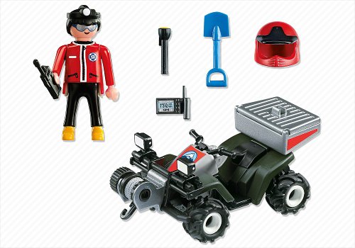 Playmobil Vida en la Montaña -  Quad Rescate de montaña, Playsets de Figuras de Juguete, Negro, Rojo, 15 x 5 x 15 cm , (5429)