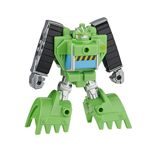 Playskool Heroes Transformers Rescue Bots Academy Boulder The Construction-BOT Juguete transformable, Figura de acción de 11 cm, Juguetes para niños de 3 años en adelante