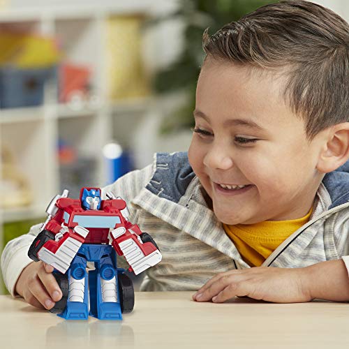 Playskool Heroes Transformers Rescue Bots Academy Optimus Prime, Figura de acción de 4.5 Pulgadas, Juguetes para niños a Partir de 3 años