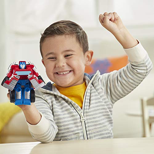 Playskool Heroes Transformers Rescue Bots Academy Optimus Prime, Figura de acción de 4.5 Pulgadas, Juguetes para niños a Partir de 3 años