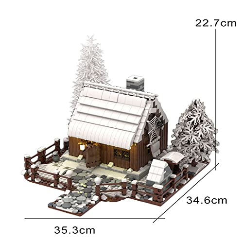 PLEX Casa de pan de jengibre 1781 piezas Invierno Gingerbread House Model compatible con casa de jengibre Lego