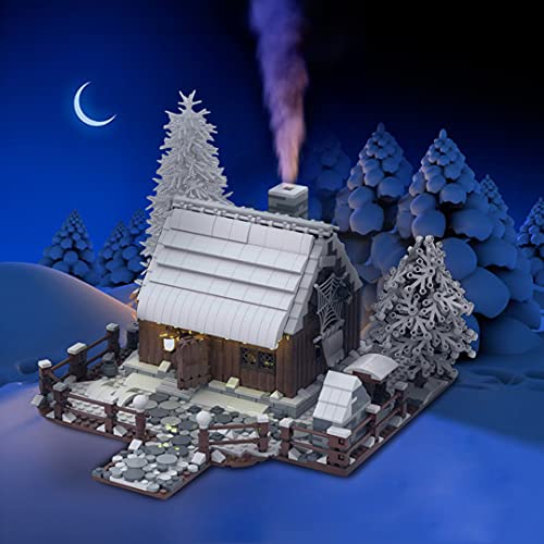 PLEX Casa de pan de jengibre 1781 piezas Invierno Gingerbread House Model compatible con casa de jengibre Lego