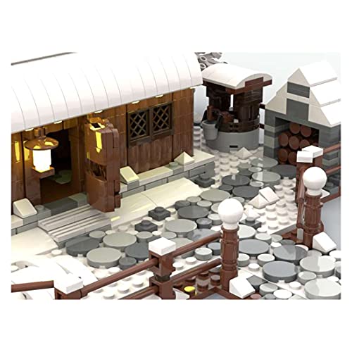 PLEX Casa de pan de jengibre 1781 piezas Invierno Gingerbread House Model compatible con casa de jengibre Lego