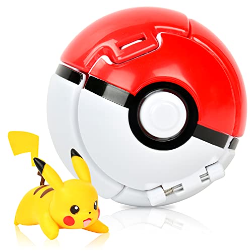 Poké Bolas Figuritas, Figuras Pokéball Toys, Pokeball Juguetes para Celebración de Fiestas Infantiles, Regalo de Cumpleaños.