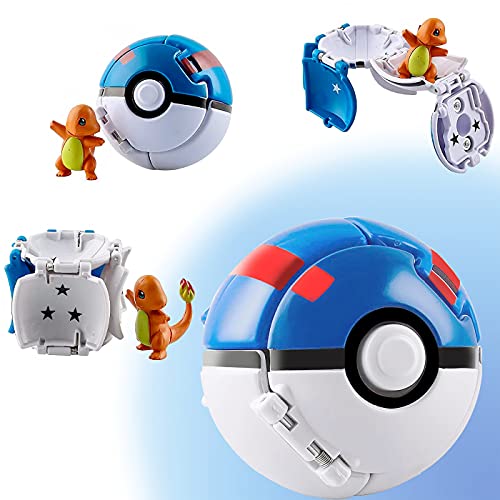 Poké Bolas Pokéball,Pokeball figuritas,Bolas Pokéball,Throw figuritas Ball Toy Set,para Niños y Adultos Fiesta de Regalo (Charmander)