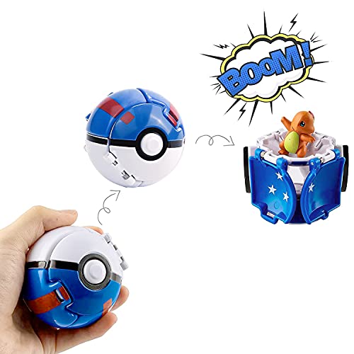 Poké Bolas Pokéball,Pokeball figuritas,Bolas Pokéball,Throw figuritas Ball Toy Set,para Niños y Adultos Fiesta de Regalo (Charmander)