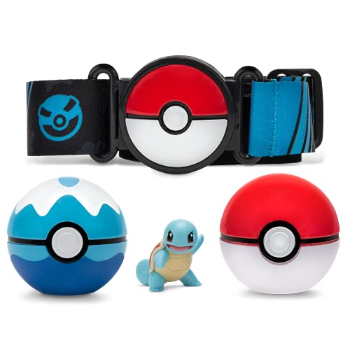 Pokeball Pokemon Clip 'n' Go - Cinturón porta bolas con figura Squirtle Tortuga y 2 original oficial