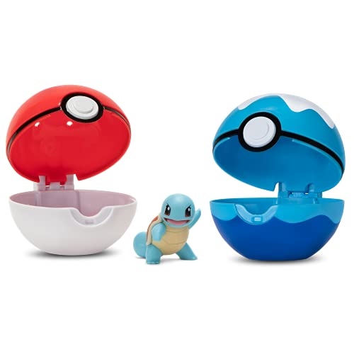 Pokeball Pokemon Clip 'n' Go - Cinturón porta bolas con figura Squirtle Tortuga y 2 original oficial