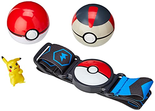 Pokémon 95283S - Pokémon-Clip N Go - Juego de cinturón con Poké Balls y Pikachu