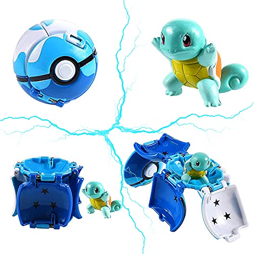 Pokemon Ball Pokemon Throw N Pop Ball con 4 figuras de acción de Pikachu – Lancer y Pop Pelotas Pokemon para niños o niñas o regalos de cumpleaños para niños