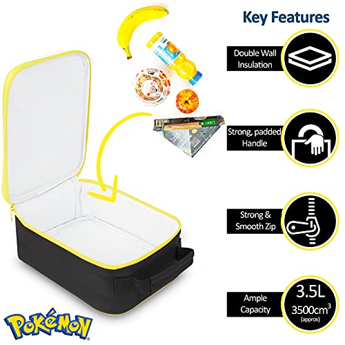 Pokémon Bolsa Termica Porta Alimentos, Mochila Nevera con Pikachu, Bolsa Isotermica para Colegio Guarderia Viajes, Regalos para Niños y Niñas