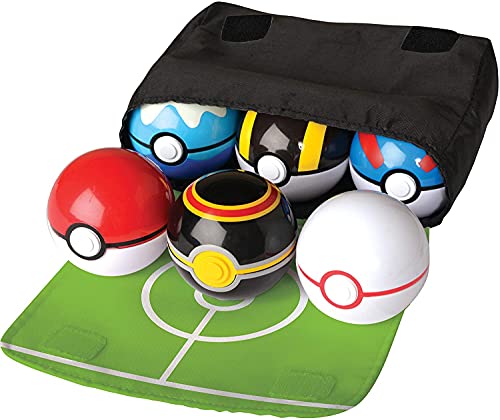 Pokemon Cinturon Set Bandolier Eevee & Bolas Pokemon – Incluye 1x 5 cm Pokemon Figura, 1x Bolsa de Pokemon, 1x Cinturón & 2 x Pokeballs – Licencia Oficial Juguetes Pokemon