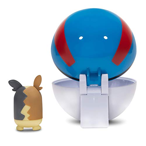 Pokemon Clip 'N' Go Morpeko y Poké Ball | Contiene 1 Figura de 5 cm y 1 Poké Ball | Nueva Ola 2021 | Licencia Oficial