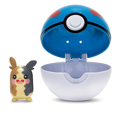 Pokemon Clip 'N' Go Morpeko y Poké Ball | Contiene 1 Figura de 5 cm y 1 Poké Ball | Nueva Ola 2021 | Licencia Oficial