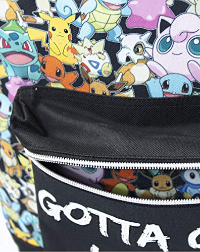 Pokemon GOTTA CATCH 'EM ALL Oficial Mochila Bolsa Escuela Correas Ajustables