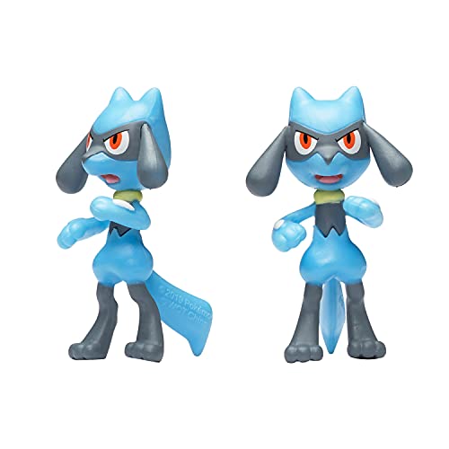 Pokémon – Pack de 2 Figuras Battle – Pandespiegle (Pancham) & Riolu – Figuras de 5 cm para coleccionar