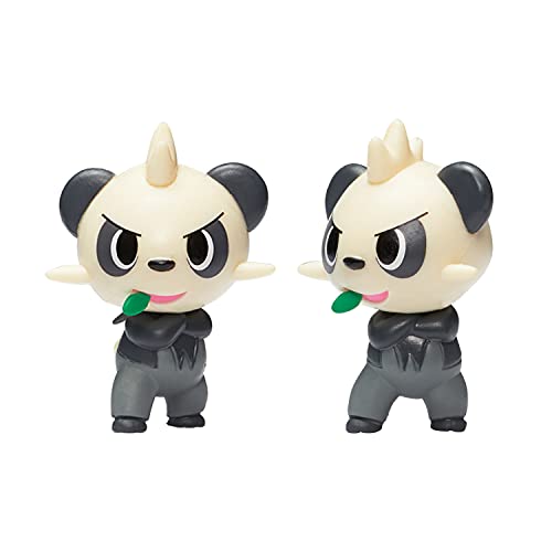 Pokémon – Pack de 2 Figuras Battle – Pandespiegle (Pancham) & Riolu – Figuras de 5 cm para coleccionar