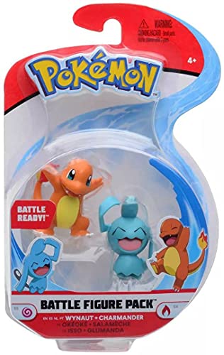 Pokemon Selección Battle Figures Figura de Acción | Juego de Figuras, Figuras del Juego:Wynaut & Charmander