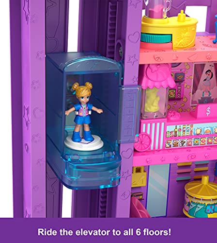 Polly Pocket Centro Comercial de juguete para muñecas, multicolor (Mattel GFP89)