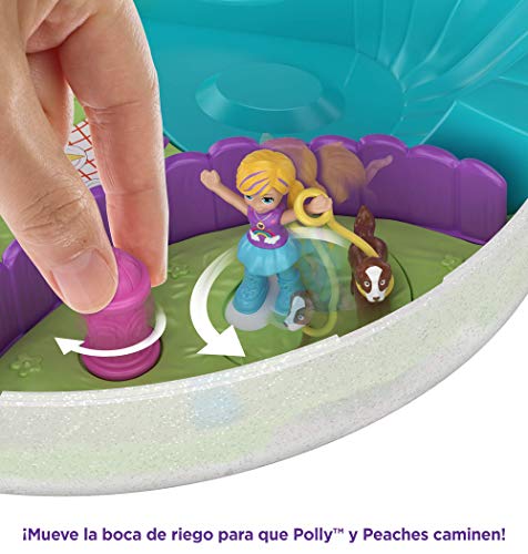 Polly Pocket Cofre Colgante Polly con Shani en forma de arcoiris, muñeca con accesorios (Mattel GKJ65)