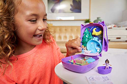 Polly Pocket Cofre En Forma de Búho con Muñecas y Accesorios, Juguete +4 Años (Mattel Gkj47)