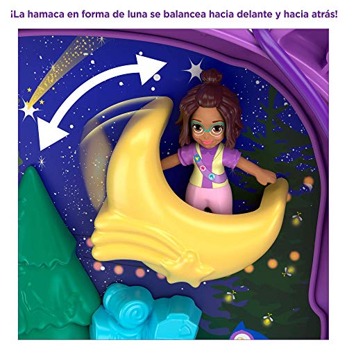 Polly Pocket Cofre En Forma de Búho con Muñecas y Accesorios, Juguete +4 Años (Mattel Gkj47)