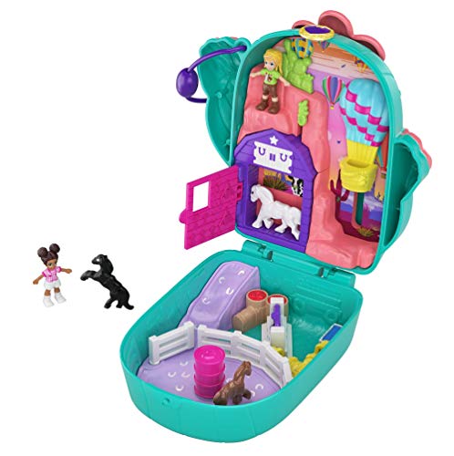 Polly Pocket Cofre Rancho de Cactus con muñeca vaquera y accesorios, juguete +4 años (Mattel GKJ46)