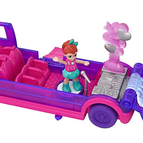 Polly Pocket Pollyville Party Limo with Play Areas, Lila Doll & More