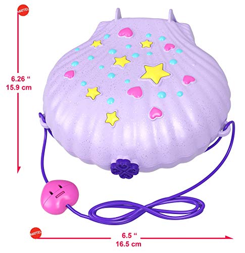 Polly Pocket- Tiny Power Bolso de Mano Concha de Mar con Accesorios, Multicolor (Mattel GNH11)