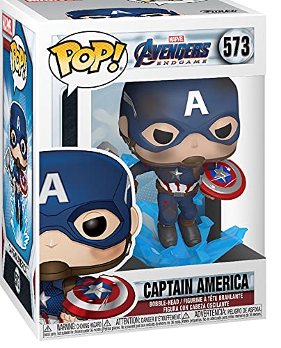 Pop Marvel: Endgame- Captain America w/BrokenShield & Mjolnir