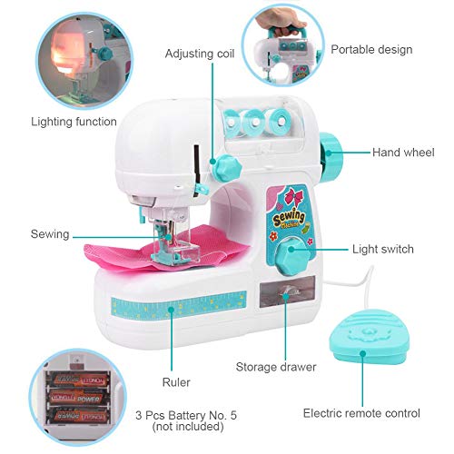 Portátil máquina de coser eléctrica, tamaño mediano estilo de costura Craft Kit juguetes educativos interesantes para niños