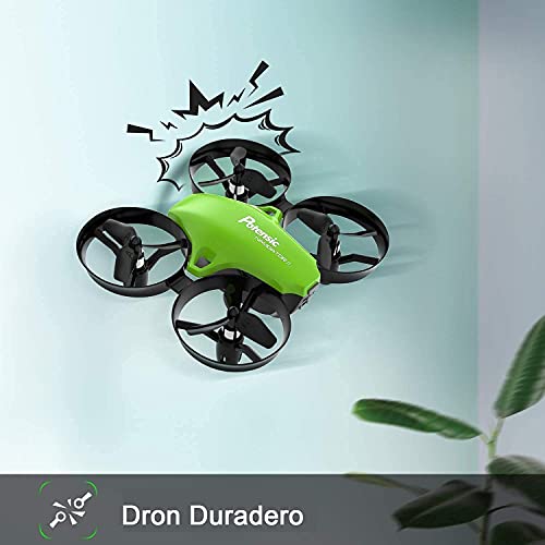 Potensic Mini Drone para Niños, Drone A20 Quadcopter con Control Remoto, Un Botón de Despegue y Aterrizaje, Modo sin Cabeza, Fácil de Llevar, 3 Modos de Velocidad, 3 Baterías, Verde