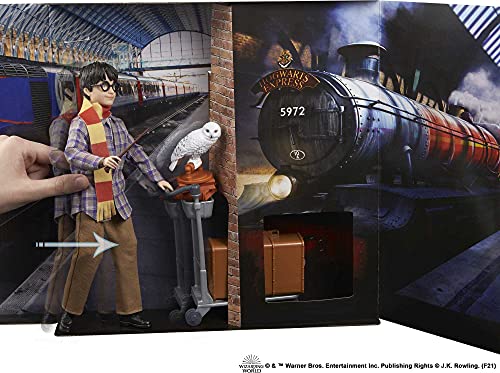 Potter-A2102544 Harry Potter 9 3/4 Platform Playset, Multicolor (Mattel GXW31)