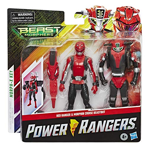 Power Rangers Beast Morphers Figuras 15 Cm Ranger Rojo Y Morphin Cruise Beastbot (Hasbro E73245X0)