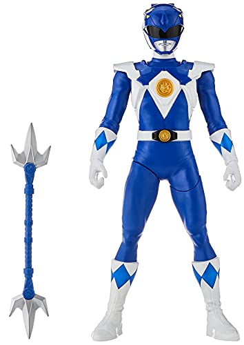 Power Rangers Mighty Morphin Blue Ranger Morphin Hero Figura de acción de 12 Pulgadas con Accesorio, Inspirado en el Programa de televisión