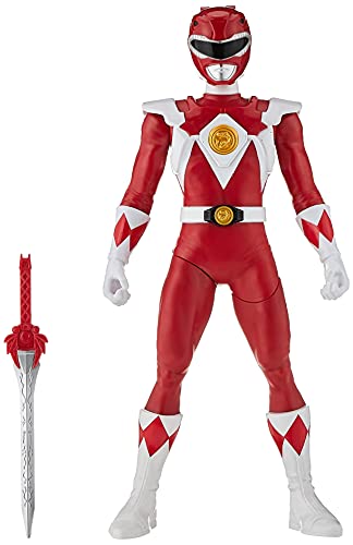 Power Rangers Mighty Morphin Red Ranger Morphin Hero Figura de acción de 12 Pulgadas con Accesorio, Inspirado en el Programa de televisión