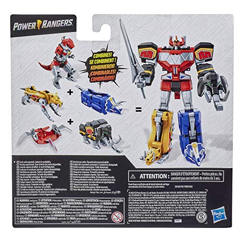 Power Rangers Mighty Morphin Triceratops Dinozord y Sabertooth Tiger Dinozord, 2 Unidades de Figuras de acción Parte de Dino Megazord para niños a Partir de 4 años