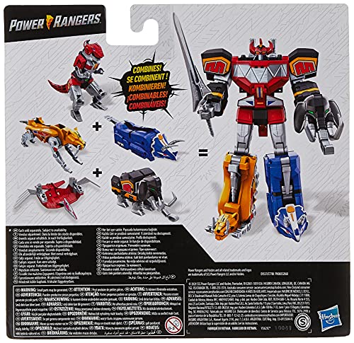 Power Rangers Mighty Morphin Tyrannosaurus Rex Dinozord Toy Red Ranger Zord Figura de acción Parte de Dino Megazord para niñas y niños a Partir de 4 años