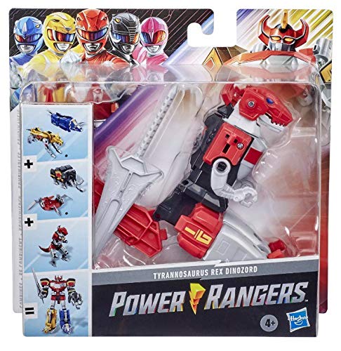 Power Rangers Mighty Morphin Tyrannosaurus Rex Dinozord Toy Red Ranger Zord Figura de acción Parte de Dino Megazord para niñas y niños a Partir de 4 años