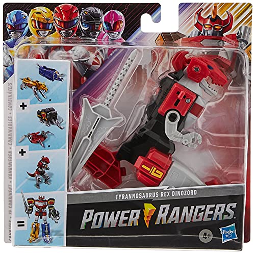 Power Rangers Mighty Morphin Tyrannosaurus Rex Dinozord Toy Red Ranger Zord Figura de acción Parte de Dino Megazord para niñas y niños a Partir de 4 años