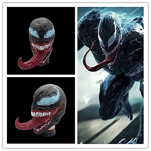 PRETAY Halloween Avengers Máscara de Venom Hulk Spiderman Marvel Adults Cosplay Escudo Capitan America Thor's Iron Man Superman (Color : Black, Size : XL(60~70cm))