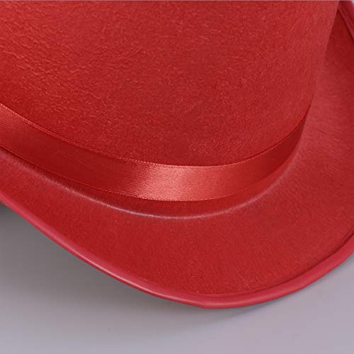 PRETYZOOM Sombrero de mago Lincoln Sombreros Top Hat Mago Costume Party Dress Up Accesorio (rojo) Suministro de Halloween