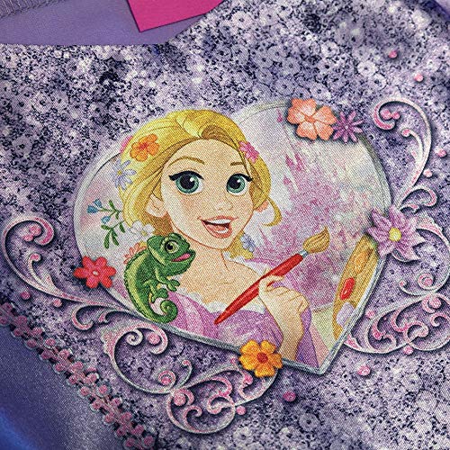 Princesas Disney - Disfraz de Rapunzel con lentejuelas para niña, infantil 3-4 años (Rubie's 641027-S)