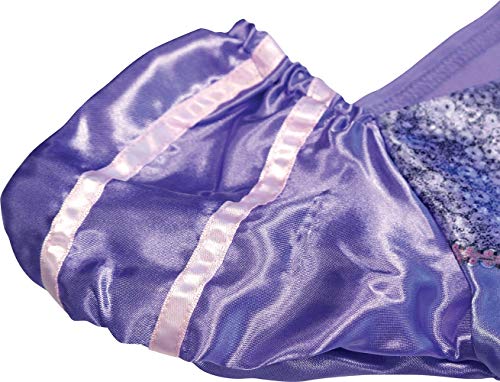 Princesas Disney - Disfraz de Rapunzel con lentejuelas para niña, infantil 3-4 años (Rubie's 641027-S)