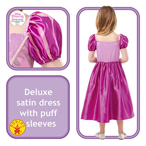 Princesas Disney - Disfraz de Rapunzel Deluxe para niña, infantil 5-6 años (Rubie's 640722-M)