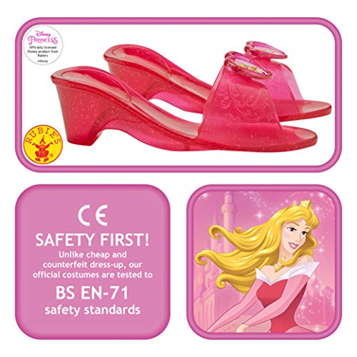 Princesas Disney - Zapatos de Bella Durmiente para niña, color rosa - Talla 4-6 años (Rubies 35354)