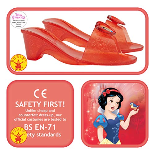 Princesas Disney - Zapatos de Blancanieves para niña, color rojo - Talla 4-6 años (Rubie's 35355)