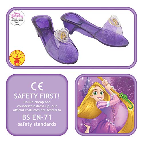 Princesas Disney - Zapatos de Rapunzel para niña, color lila - Talla 4-6 años (Rubies-35357)